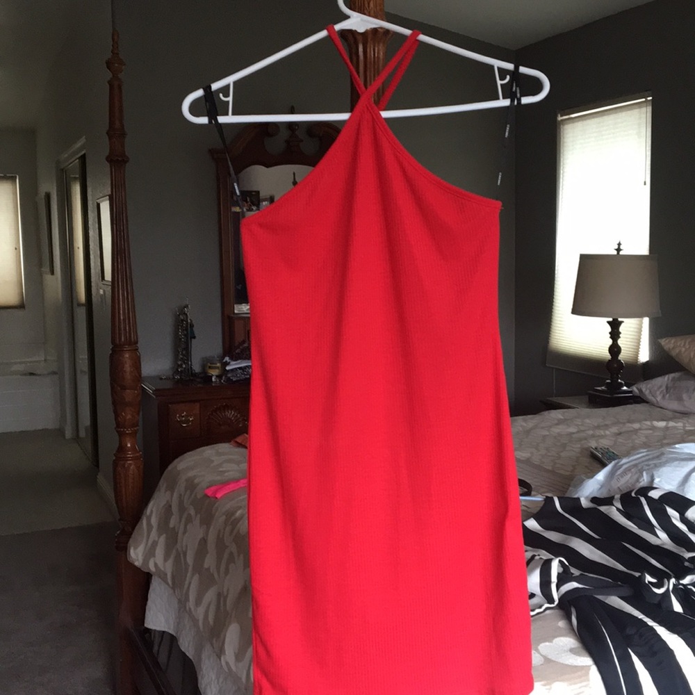 red short dress